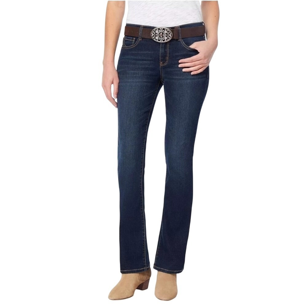 Wallflower Legendary‎ Fit Slim Bootcut Jeans Size 24 Evan Dark Wash Belted NWT